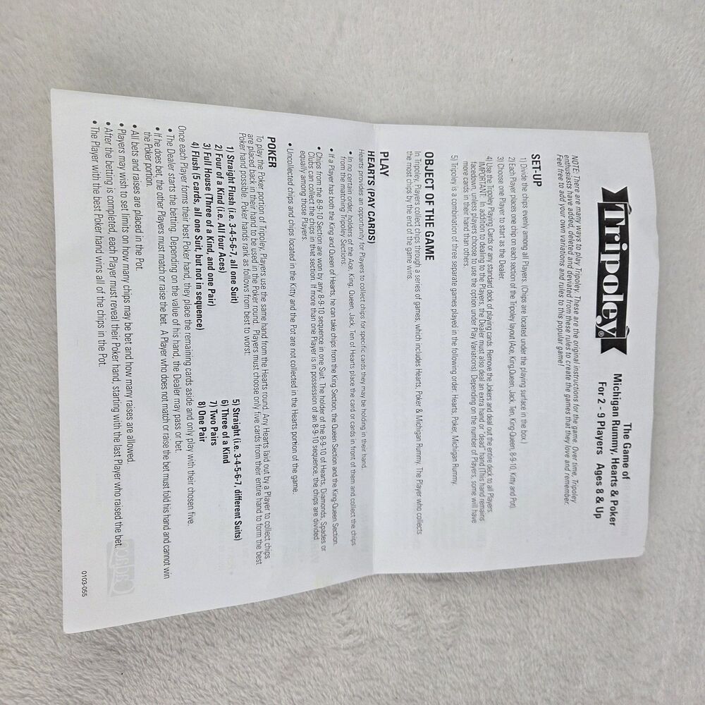 Tripoley Special Edition Rotating Turntable Card Game Cadaco 2000 Complete - Picture 4 of 15